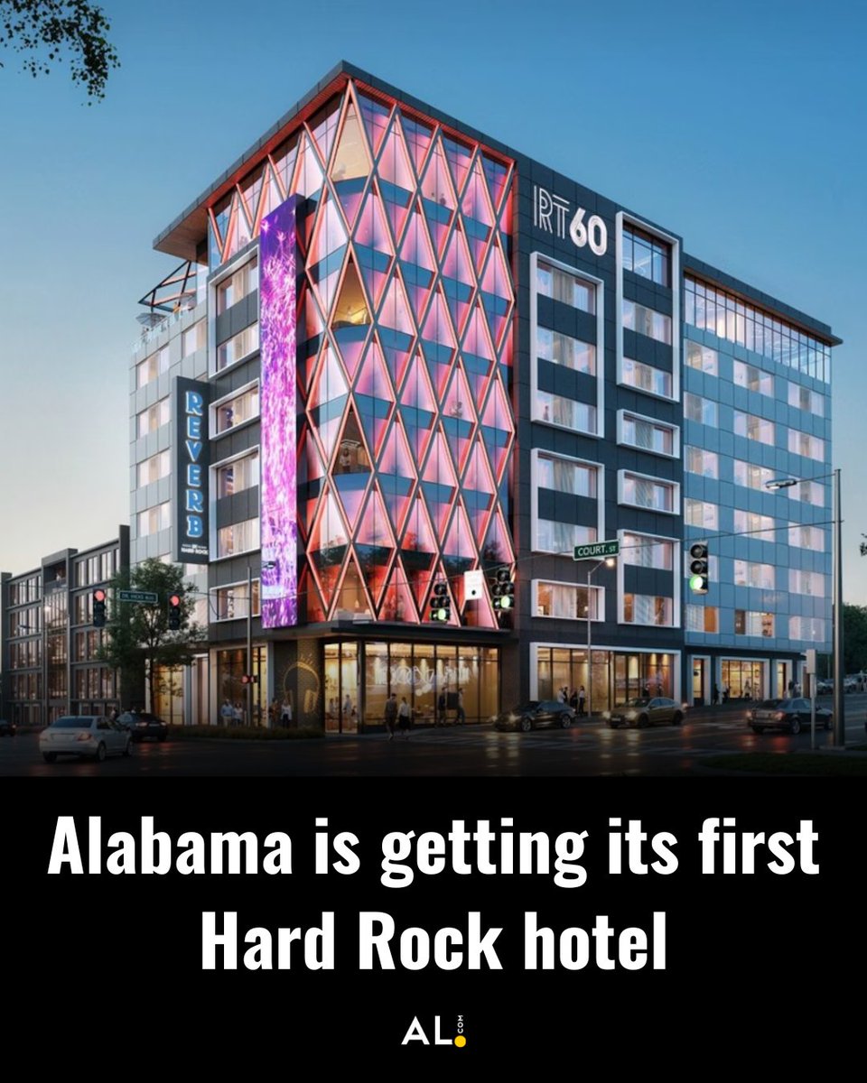 aldotcom's tweet image. 🔗: al.com/news/2025/07/a…
Alabama is set to get its first Hard Rock hotel.
