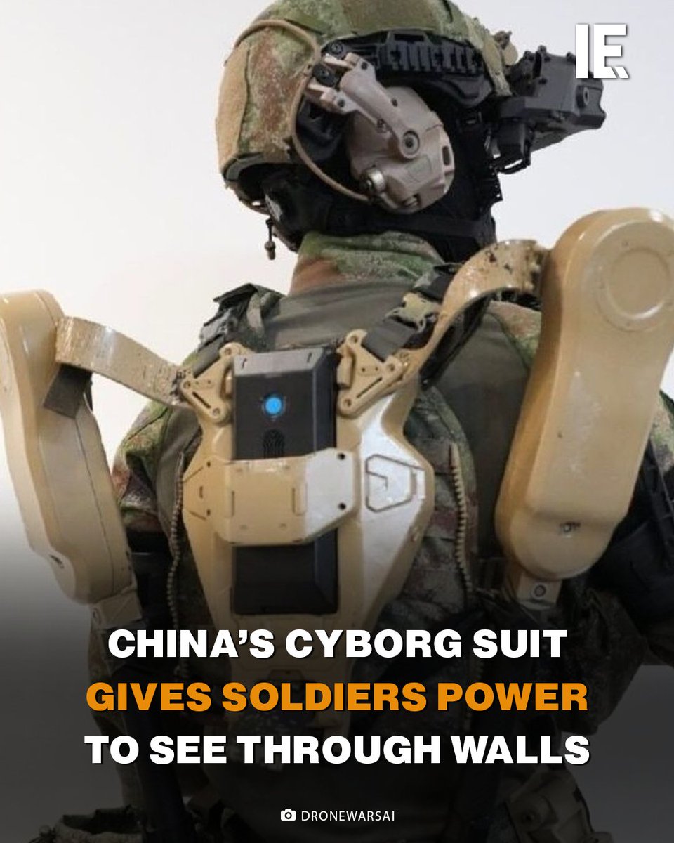 IntEngineering's tweet image. The suit includes a compact system for launching drones, allowing soldiers to send out and control small flying robots from the field. bit.ly/4f30wIO