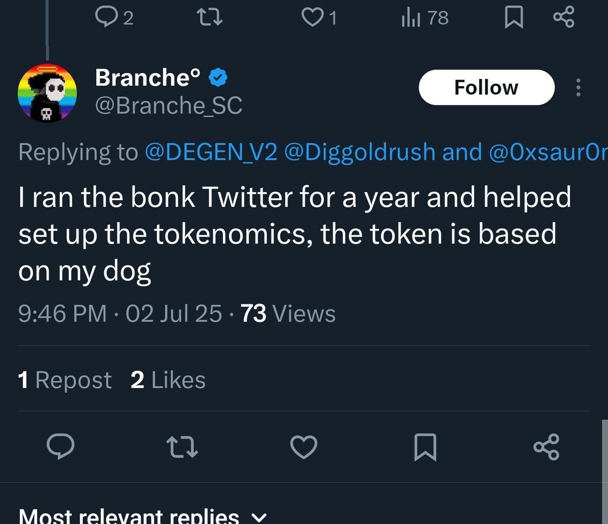 attackonbitcoin's tweet image. Seeing $momo and $lola sending hard during these green days.
I’m still astonished how $tonic is the name of the dog that inspired Bonk.
Still at 750k mcap
With the right eyes it should do better than any animal token on Bonk
ca: 2DSFvQtdoqv7DjPgXL5tjTYJ3ABBnoBeTfAJTXNdbonk
