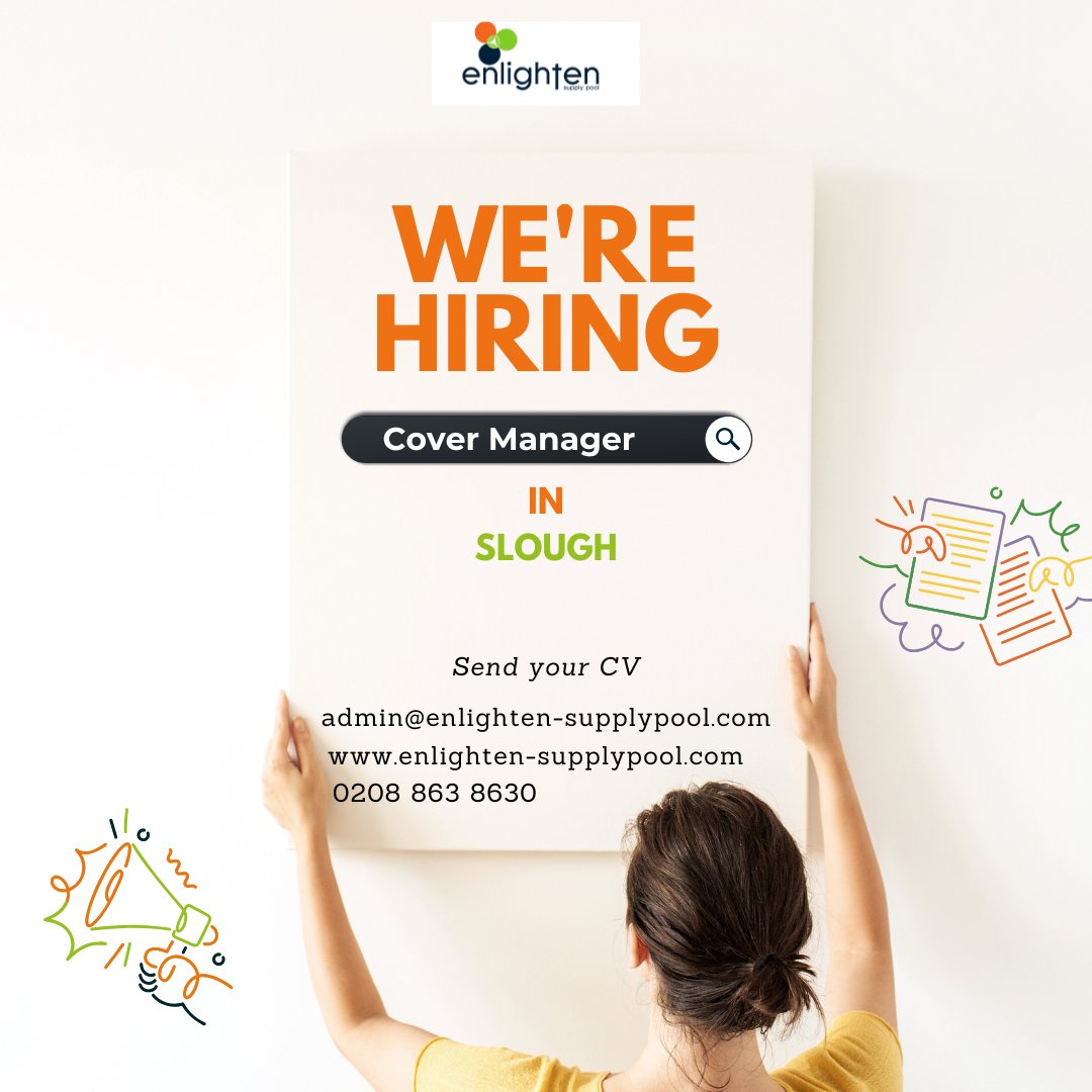 EnlightenPool's tweet photo. 🚨 We’re hiring! Enlighten Supply Pool is on the lookout for a dynamic Cover Manager to join our growing team.

📩 Send your CV to admin@enlighten-supplypool.com

#NowHiring #CoverManager #EducationJobs #JoinOurTeam #EnlightenSupplyPool #careeropportunities https://t.co/lTkOUsVEHg