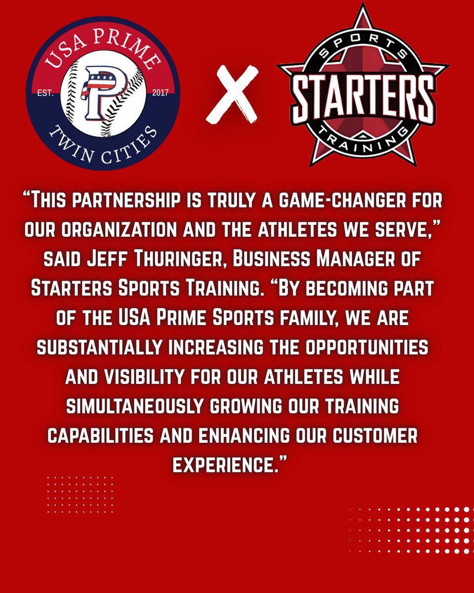 usaprimetc's tweet photo. 🚨PRESS RELEASE🚨 USA Prime ✖️ Starters = USA Prime Twin Cities
.
.
.
.
#OurPassionYourDevelopment #AllGasNoBrakes #DevelopmentStartsHere #OurFocusYourGoals https://t.co/YiLHC2bapr