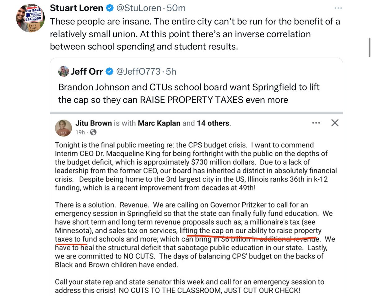 MissinRoyko's tweet image. I could not agree more!
THESE PEOPLE ARE INSANE. NEVER is their a plan to reduce spending but you can bet there’s always a plan to tax more
Tie funding to student test performance - bad results no increase