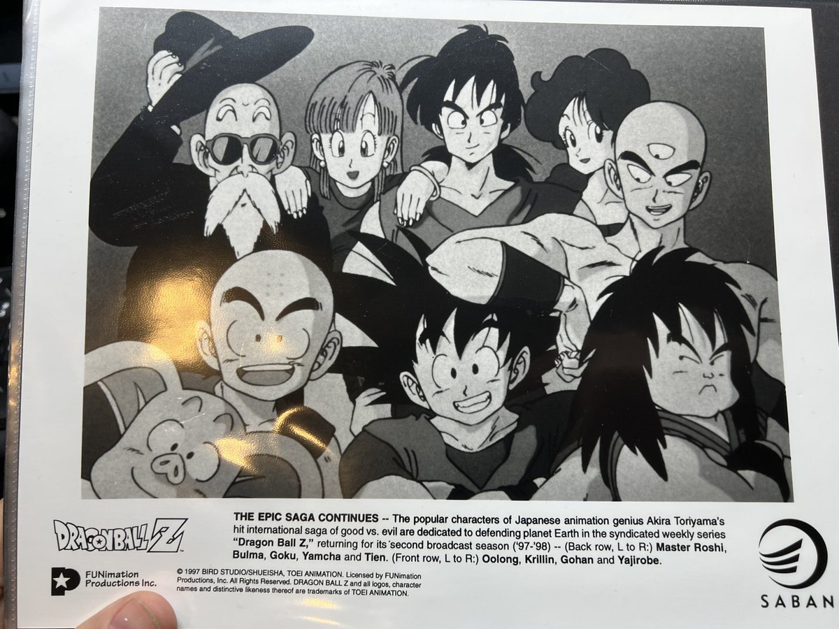 TanookiKuribo's tweet image. From my DragonBall marketing material collection… these press photos from the second Saban season of DBZ.
(Press photos are typically sent to publications to use when talking about a show or movie)
Anyway, they think Yamcha is Goku and Goku is Gohan in one of the photos
