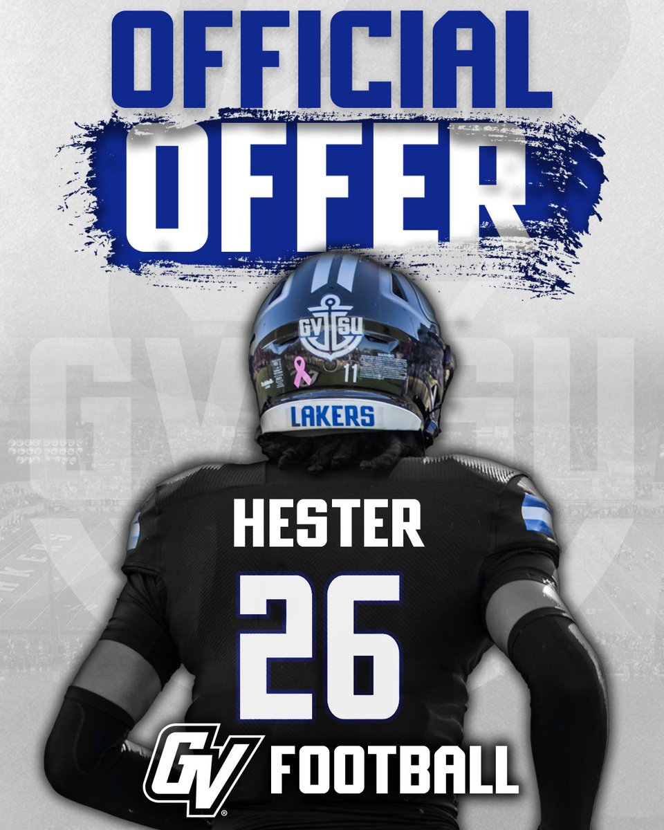 Cain Hester LB (@cainhester26) on Twitter photo I’m blessed to receive an offer from Grand Valley State University
<a href="/gvsufootball/">GVSU Football</a> <a href="/CoachWooster/">Scott Wooster</a> <a href="/CoachLouisGVSU/">Jim Louis</a> <a href="/thecoachhopshow/">The Coach Hop Show</a> <a href="/iiler_2/">Coach Ian Andre Iler</a> <a href="/CoachD_904/">Coach Cantrell Daniels</a> I’m blessed to receive an offer from Grand Valley State University
<a href="/gvsufootball/">GVSU Football</a> <a href="/CoachWooster/">Scott Wooster</a> <a href="/CoachLouisGVSU/">Jim Louis</a> <a href="/thecoachhopshow/">The Coach Hop Show</a> <a href="/iiler_2/">Coach Ian Andre Iler</a> <a href="/CoachD_904/">Coach Cantrell Daniels</a>