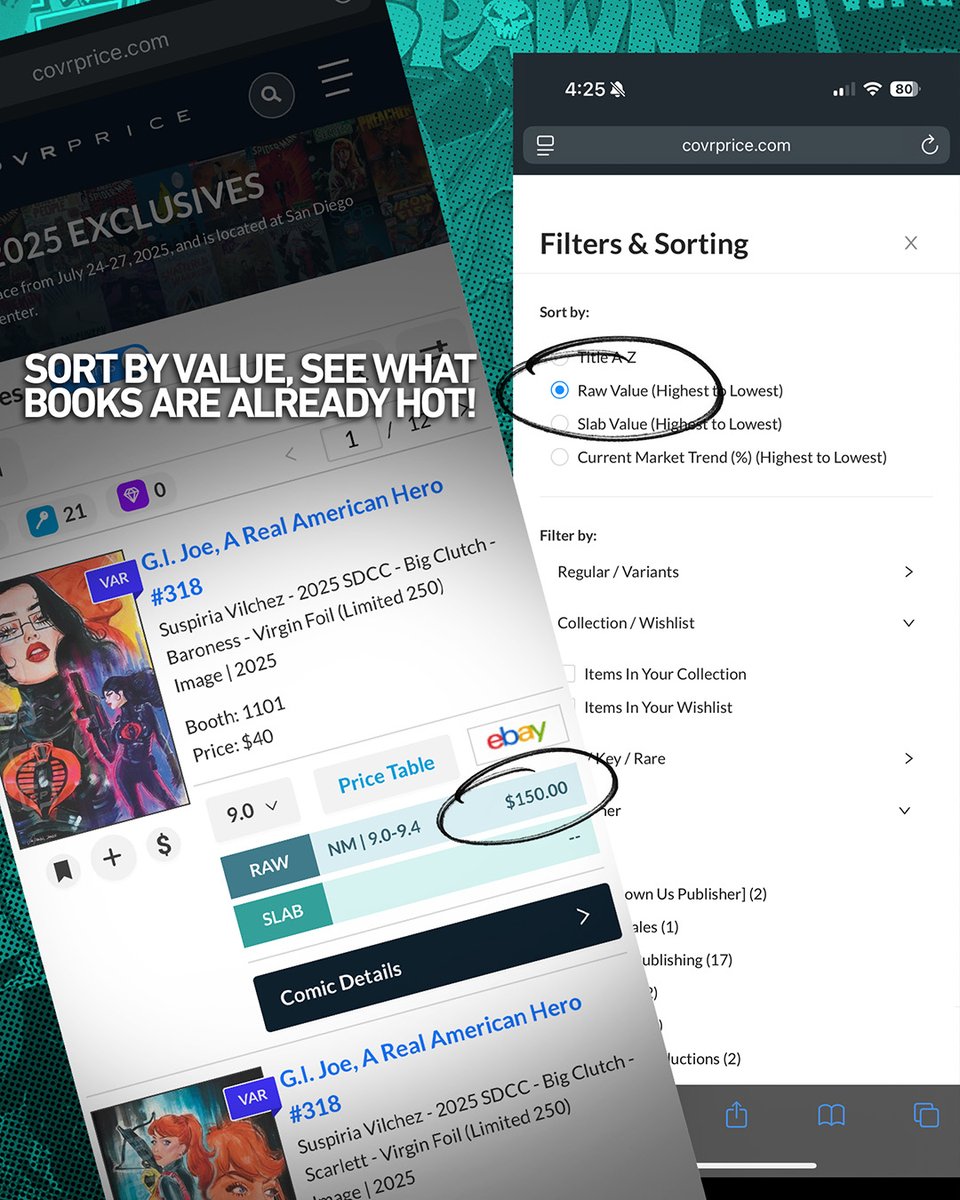 covrprice's tweet image. San Diego @comic_con hasn’t even officially opened its doors (July 24-27) but pre-release sales are already hitting the aftermarket and books are heating up! What exclusives are you hoping to grab from this year’s SDCC?!
If you need some help: covrprice.com/descriptor-lis…
