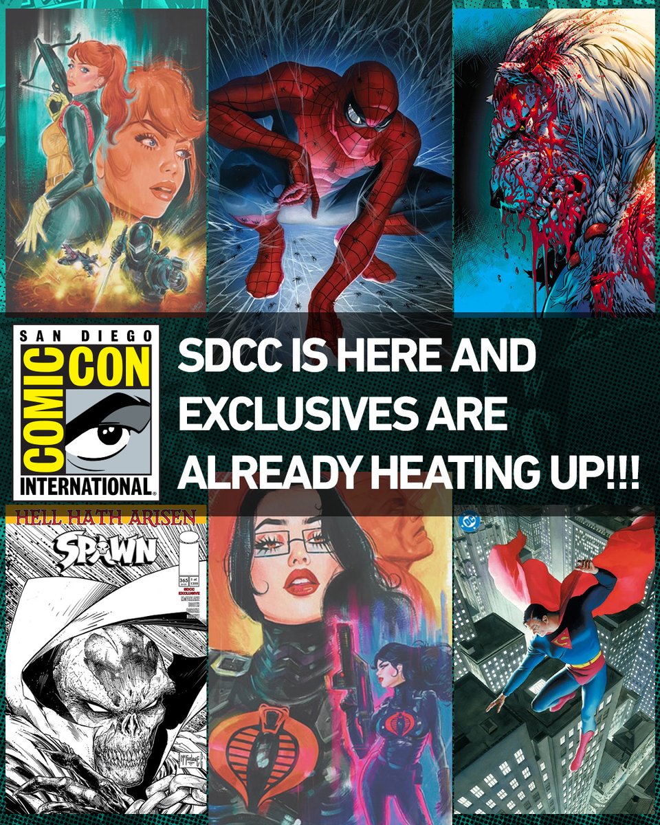 covrprice's tweet image. San Diego @comic_con hasn’t even officially opened its doors (July 24-27) but pre-release sales are already hitting the aftermarket and books are heating up! What exclusives are you hoping to grab from this year’s SDCC?!
If you need some help: covrprice.com/descriptor-lis…
