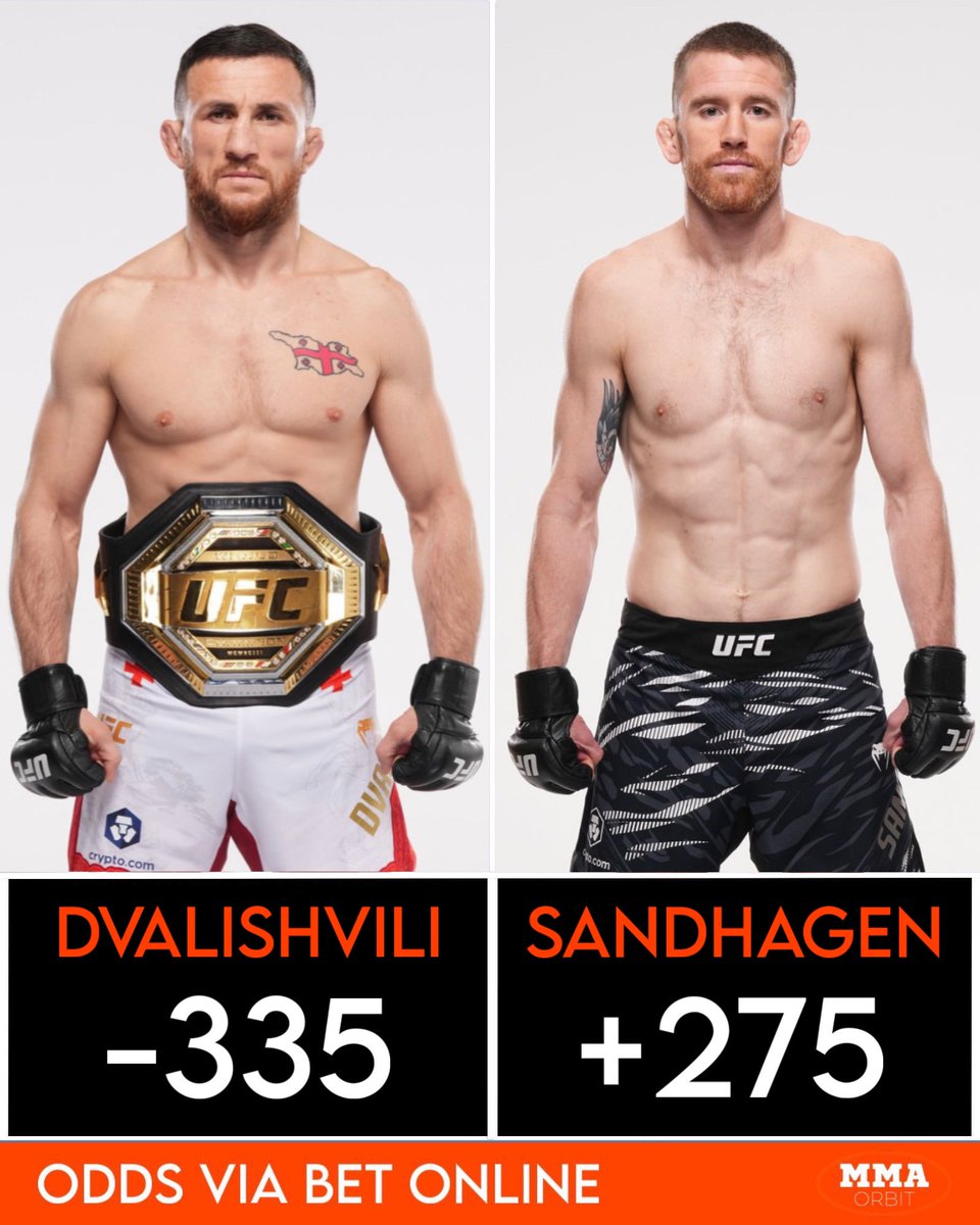 mma_orbit's tweet image. Bantamweight champion Merab Dvalishvili is a huge favorite going into his third defense against Cory Sandhagen at #UFC320 馃槼馃挵