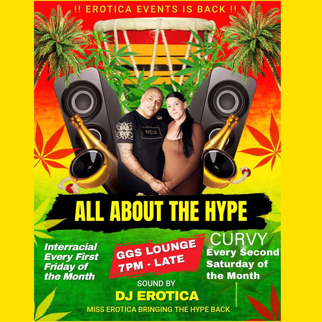 Come and join the hype At GGS LOUNGE Miss Erotica &amp; DJ Erotica Are Back 
In Cheshire 
68 Church street 
Wa71lg