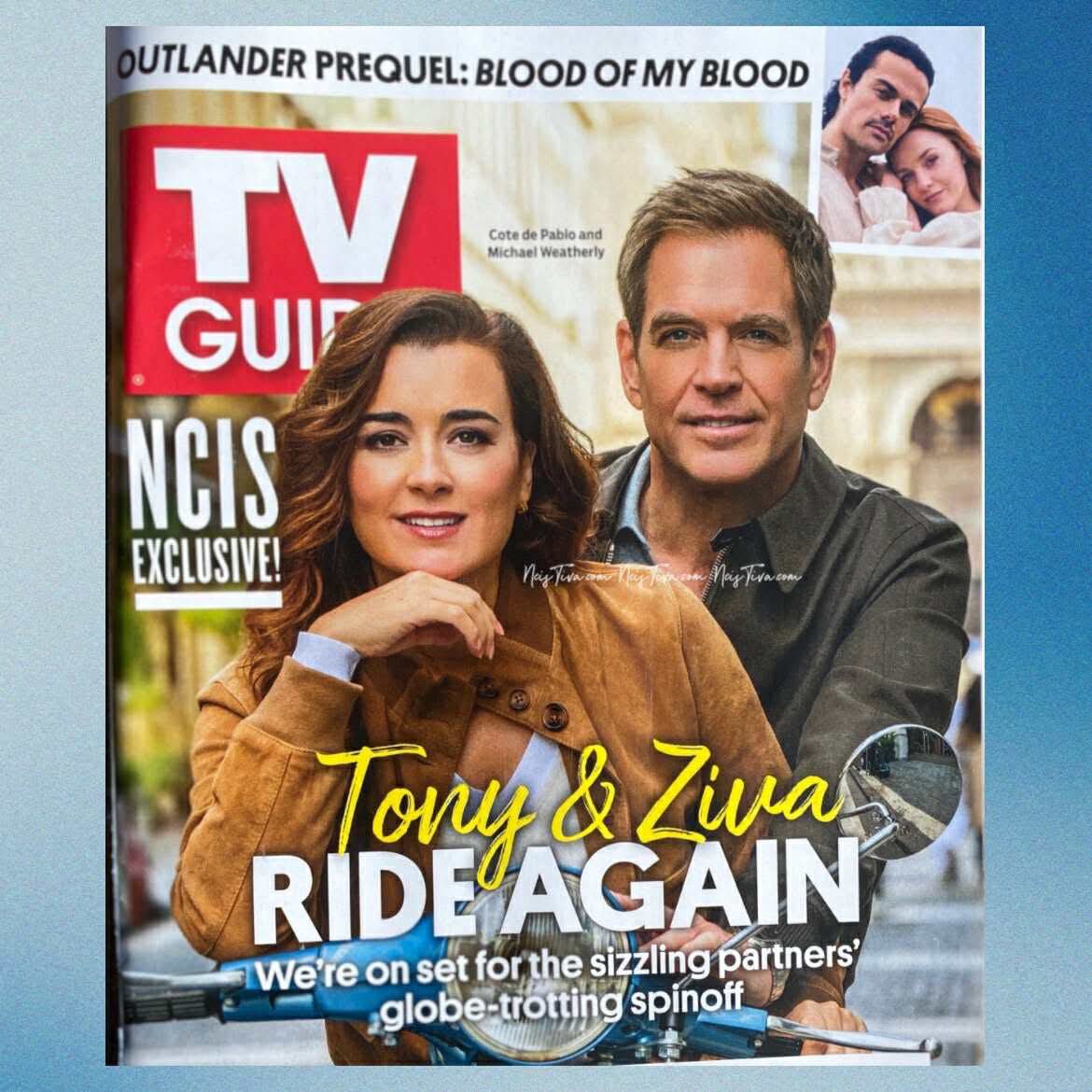 NCISTivaFans's tweet image. Things are heating up 🔥
We are so excited to share this exclusive first look at TV Guide Magazine’s interview with @M_Weatherly and Cote de Pablo, where they preview their highly anticipated new series, #NCISTonyAndZiva
Keep your eyes open! This edition hits stands next week…
