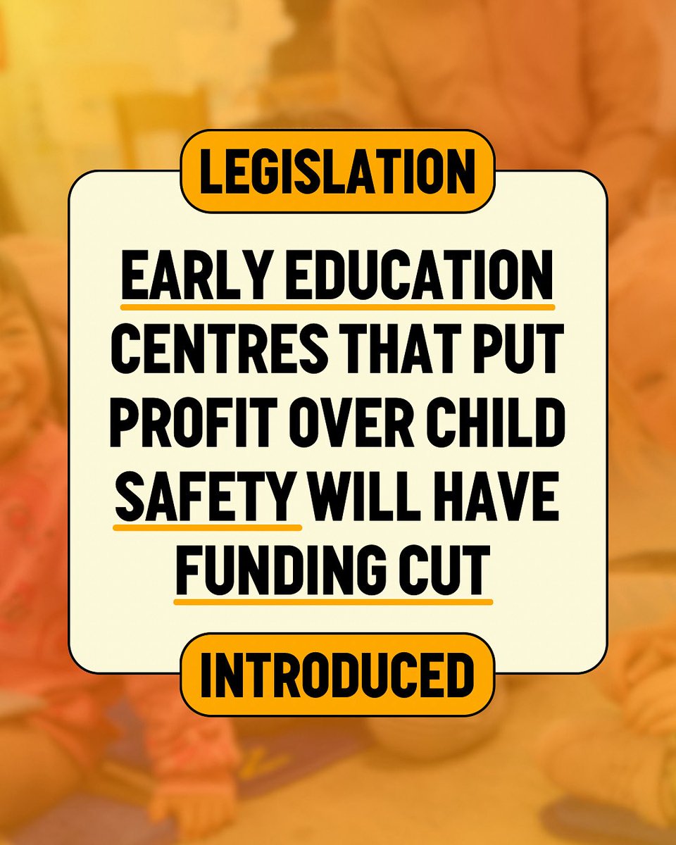 JasonClareMP's tweet image. We’ve just introduced legislation to strengthen the regulation of the child care industry.