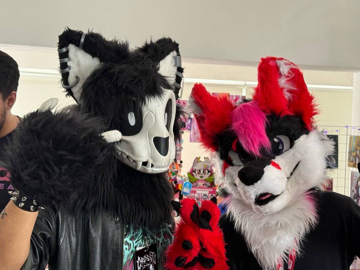 Cash_The_Fox's tweet photo. Acá con la botarga de la pipshas jdjsjd https://t.co/z8sMei88Ts