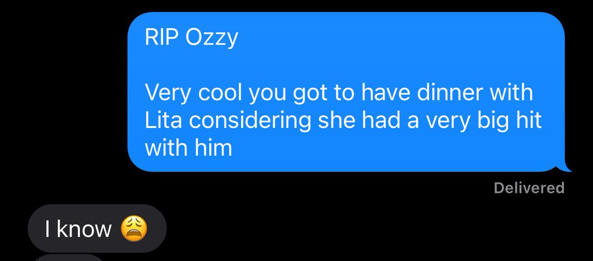 LiLa__lee18's tweet image. My daughter was at a friend’s house one night casually having subs with Lita Ford and I was so jealous because I just wanted to be there to ask questions about Ozzy
Rest easy, Prince