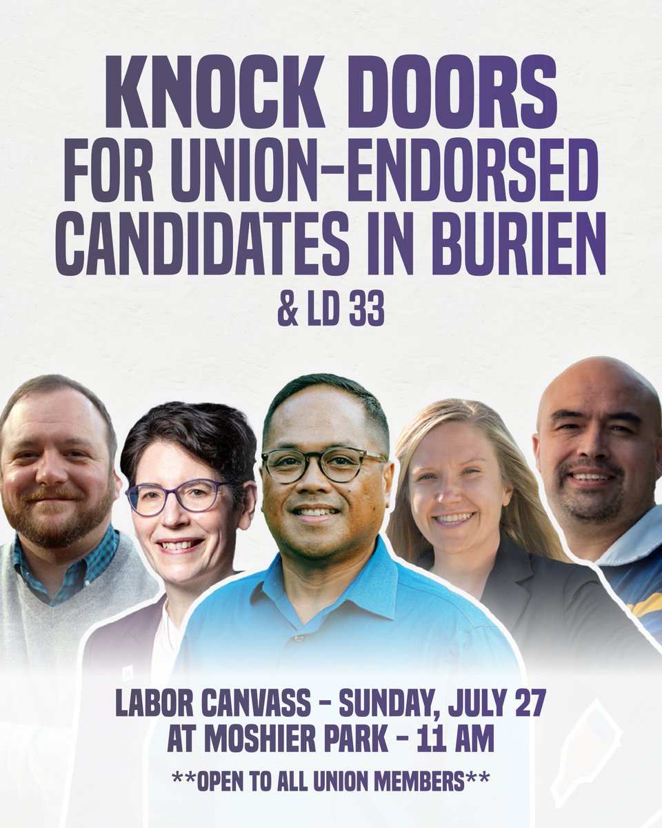 MLKLabor's tweet image. Couldn't make it last weekend?
We have another opportunity to knock doors in Burien this SUNDAY for Edwin Obras and MLK Labor-endorsed candidates.
Primary ballots are due in two weeks. Let's get after it! ✨
@WAAFLCIO