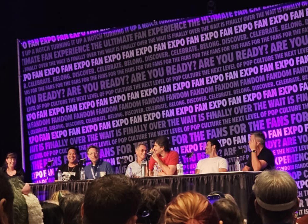 DeanCainUpdates's tweet image. New pics of Dean, George Newbern, Tim Daly, Brandon Routh, Tyler Hoechlin, and Tom Welling from the Superman Q&A panel at Fan Expo Denver on July 5, 2025