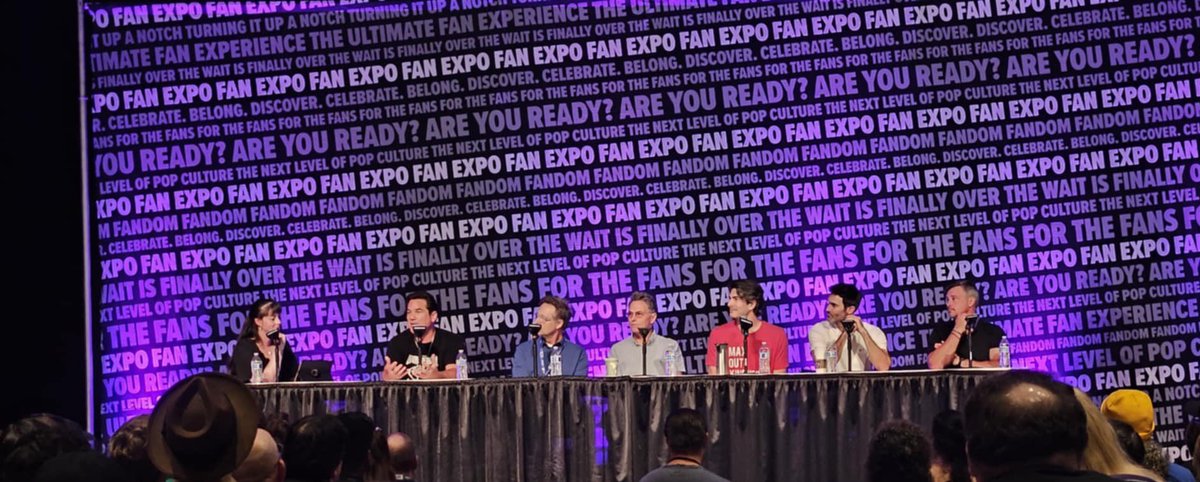 DeanCainUpdates's tweet image. New pics of Dean, George Newbern, Tim Daly, Brandon Routh, Tyler Hoechlin, and Tom Welling from the Superman Q&A panel at Fan Expo Denver on July 5, 2025