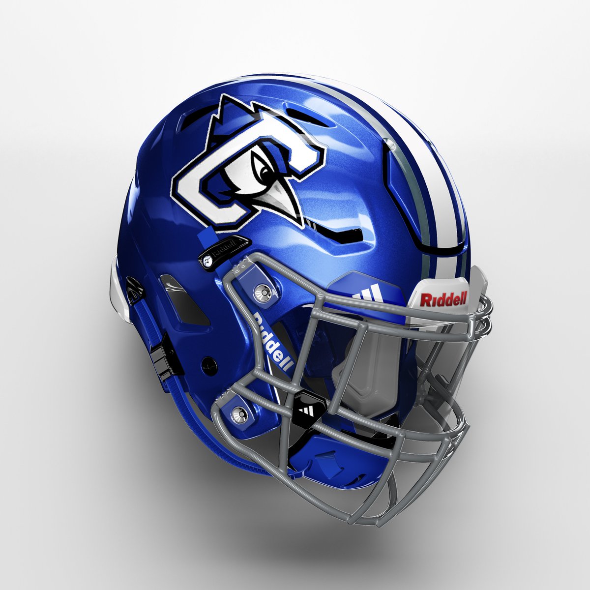 HelmetMissouri's tweet image. New look #⃣3⃣6⃣ for the '25 season; the Charleston Blue Jays!
Really dig their new logo and pairs extremely well with script design on the opposite side. Little touch of silver chrome to really set it off 💯
Huge thanks to @trentonadams05 and the Jays for choosing @417helmets!