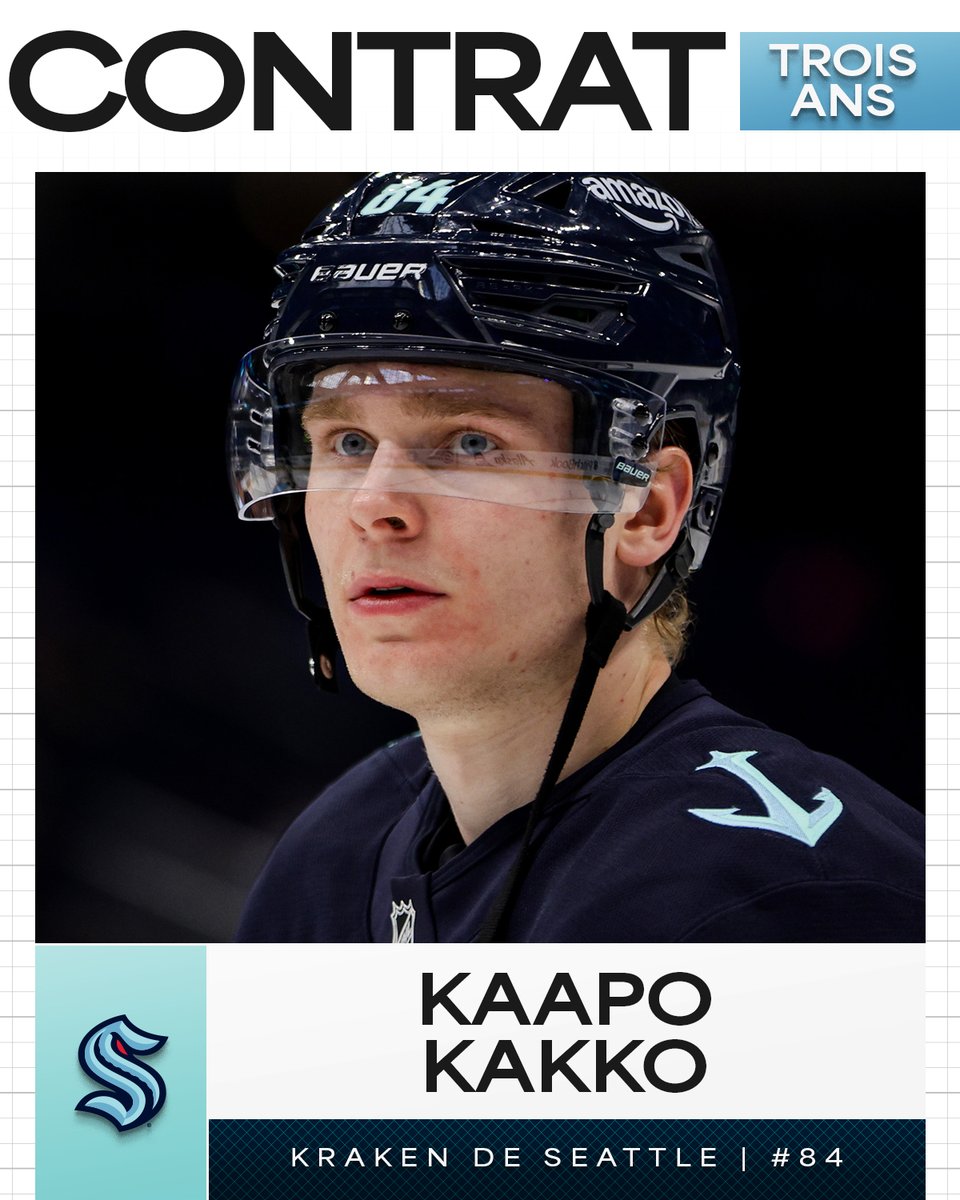 LNH_FR's tweet image. Kakko demeure chez le Kraken pour trois saisons 🦑
L'attaquant finlandais a établi une marque personnelle au chapitre des points la saison dernière.
DÉTAILS : nhl.com/fr/news/kaapo-…