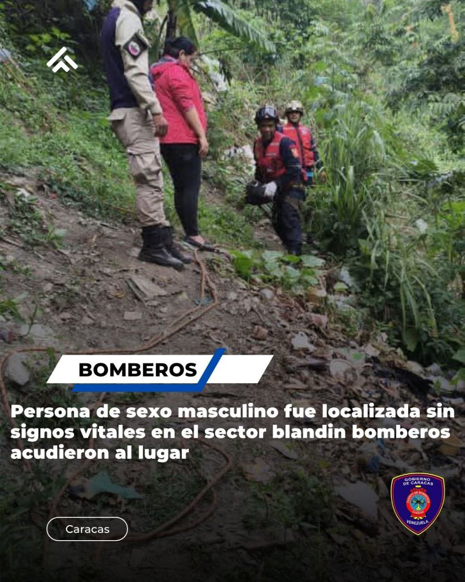 DarvinsonRojas's tweet image. Fue hallado el cuerpo sin vida de un hombre en estado de descomposición en la parte baja del sector Blandín, en la carretera vieja Caracas – La Guaira, informaron los Bomberos de Caracas.