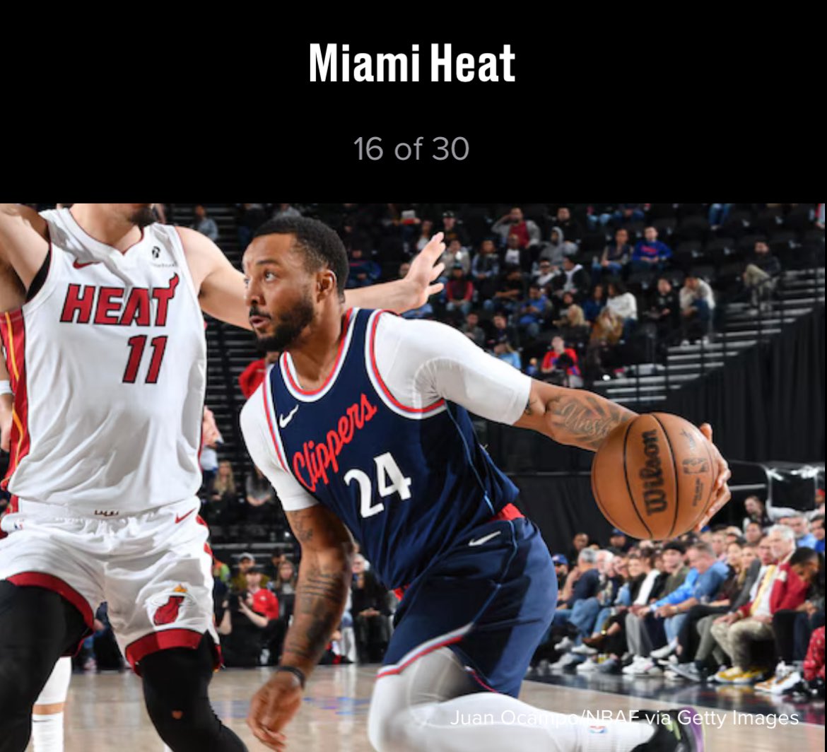 HeatvsHaters's tweet image. Bleacher Report gives the Miami Heat a B for their off season:
“The Heat are still probably a Play-In team with a sixth-seed ceiling, but they added some intriguing players without compromising plans to spend big (no Tyler Herro extension FTW) in 2027 free agency.”