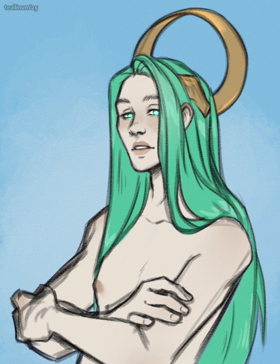 teallinum's tweet image. OCs ✨ an aasimar's name is Valarian, a guy who pretends to be an aasimar is Nickel