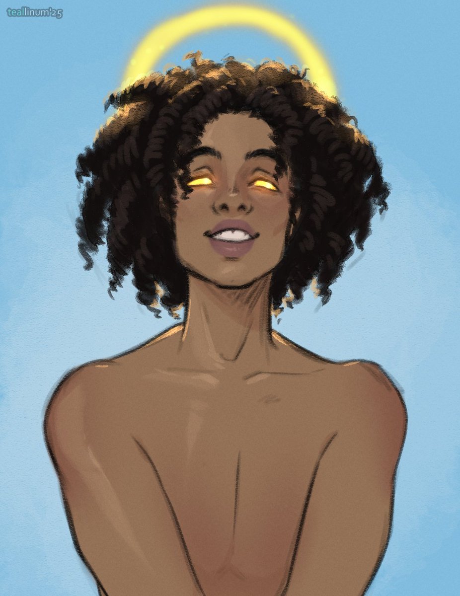 teallinum's tweet image. OCs ✨ an aasimar's name is Valarian, a guy who pretends to be an aasimar is Nickel