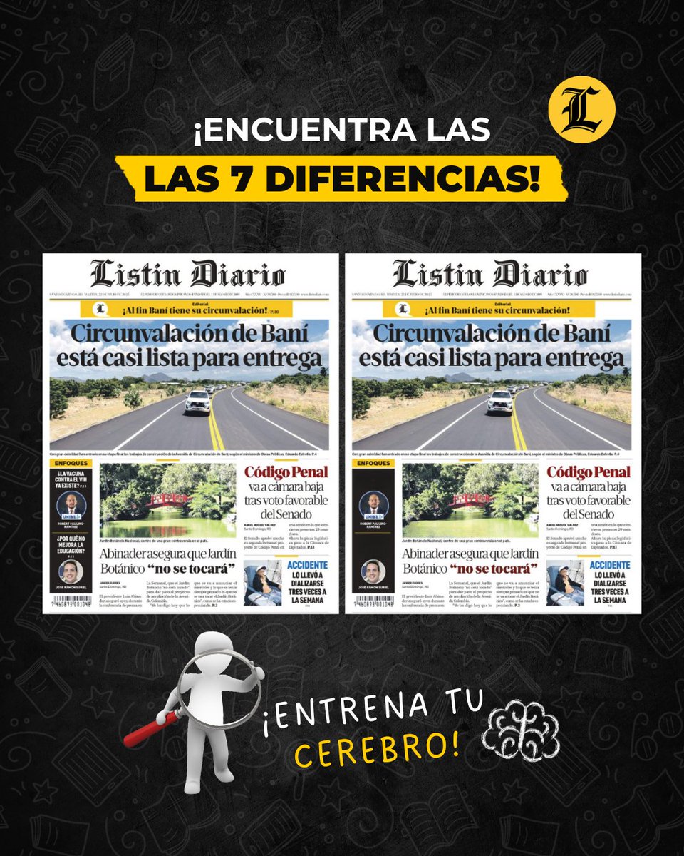 ListinDiario's tweet photo. #VidaLD |  En este Día Mundial del Cerebro te ayudamos a que lo ejercites. 

Desliza, resuelve estos ejercicios y comenta. 🧠💪

#Cerebro #Ejercicios #SopadeLetra #ListínDiario https://t.co/loQg1rdtEO