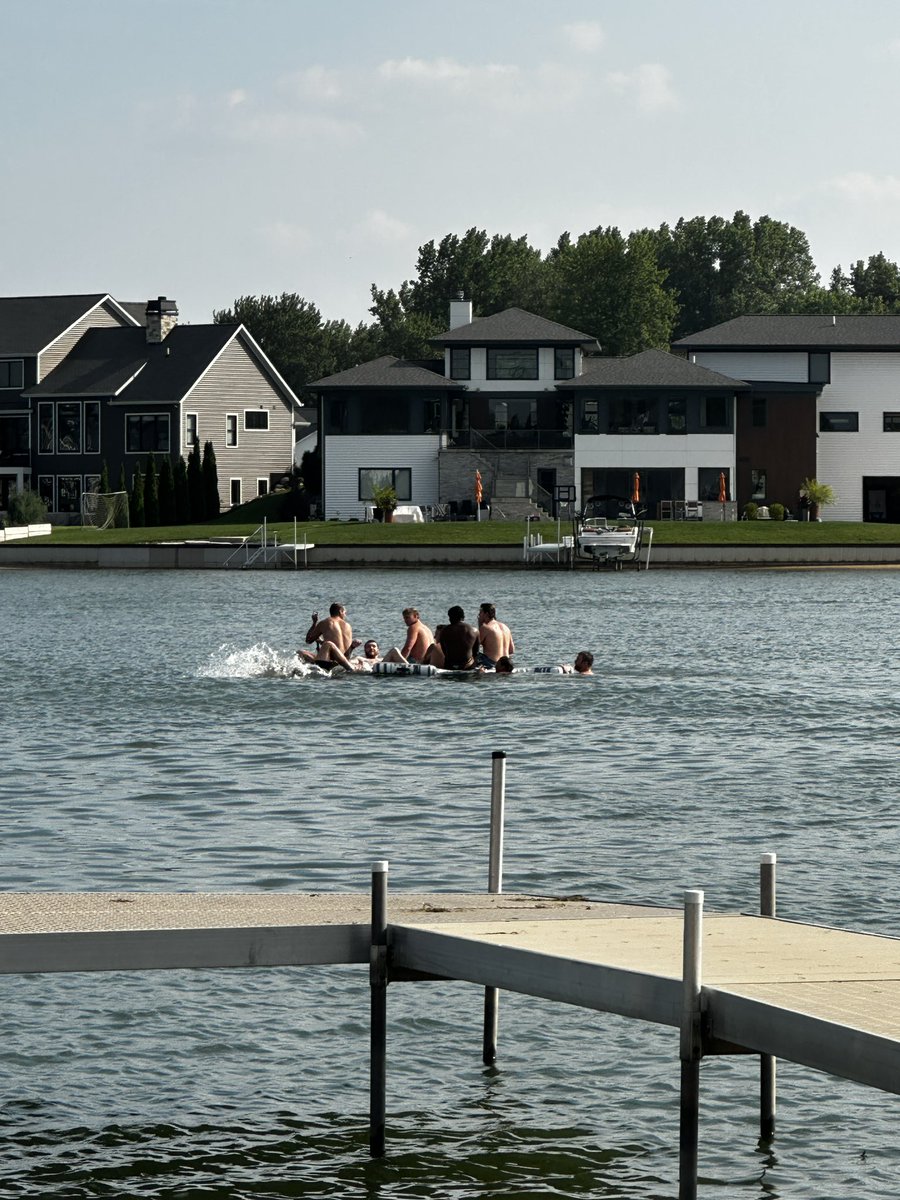Great day on the lake with the boys!! Camp just around the corner. #TEU