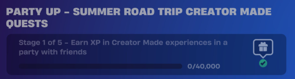 iFireMonkey's tweet image. The Creative Summer Road Trip Quest has now been fixed to require 80,000 XP instead of 40,000 XP.