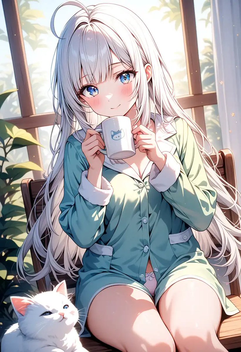 shirako1218AI's tweet image. おはようございます︎✨
暑くて家から出られません︎💕
 #うちの子  #サーシャ
 #DaysAI  #AIイラスト︎