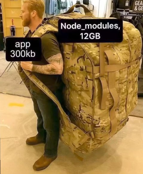 _trish_xD's tweet image. That's why I use pnpm...
Because carrying a 300kb app with a 12GB node_modules folder just doesn't make sense. 😅