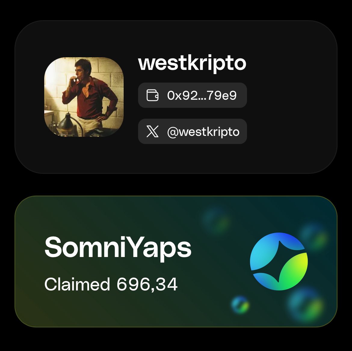 Az önce <a href="/SomniaYappers/">Somnia Yappers</a> SomniYaps puanımı claim ettim

Ne işe yarıyacak ne olucak henüz bilmiyorum 🤷‍♂️ 

En azından <a href="/Somnia_Network/">Somnia</a> ekosistemini baştan sona heryere dahil olduğum için umutluyum

Burası TGE günü ek bir çarpan olabilir 

👉yappers.somnia.network/profile