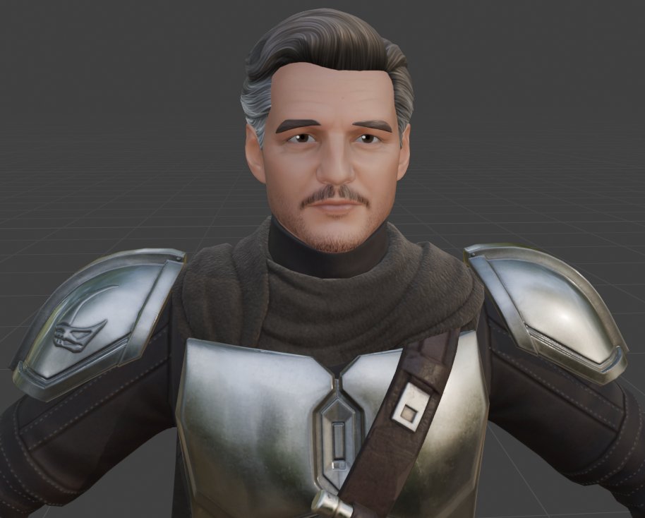 funnyfunnyuser's tweet image. unmasked mandalorian with mr fantastic&apos;s face