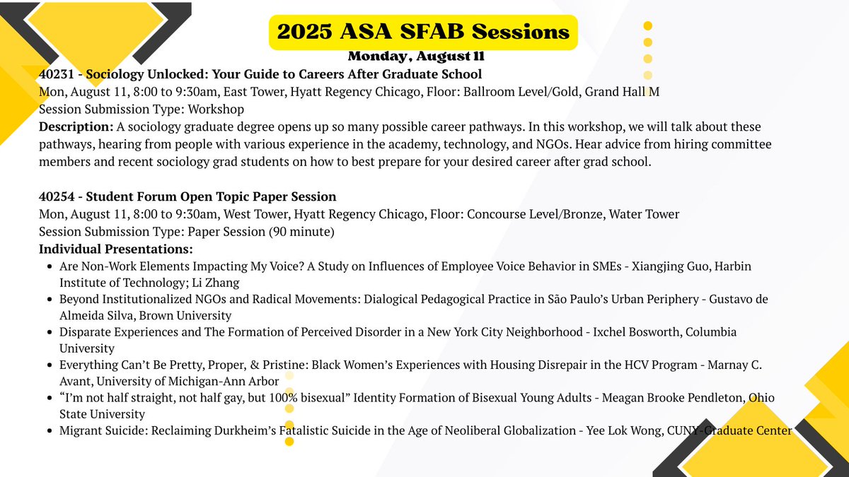 ASA Student Forum tweet media