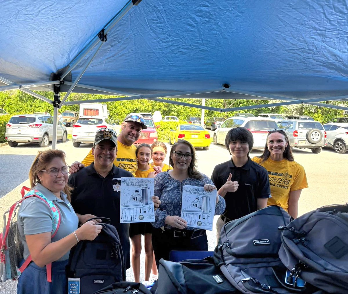 As the cost of back to school supplies per student again increased for this upcoming school year, Local 2928 Firefighters, in collaboration with Florida State Representative Debra Tendrich, are leading by example, demonstrating their unwavering commitment to the community they