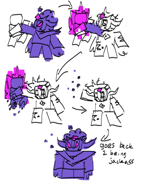 gubblegum_'s tweet photo. me and @TheGroovster_'s old concept for if darkmatter... in #forsaken... The spectre is making him see the survivors as robloxia's heroes, so he's confused why he isn't getting a fair fight. Since when did they all become so weak...? https://t.co/JJ3pQmFsWD