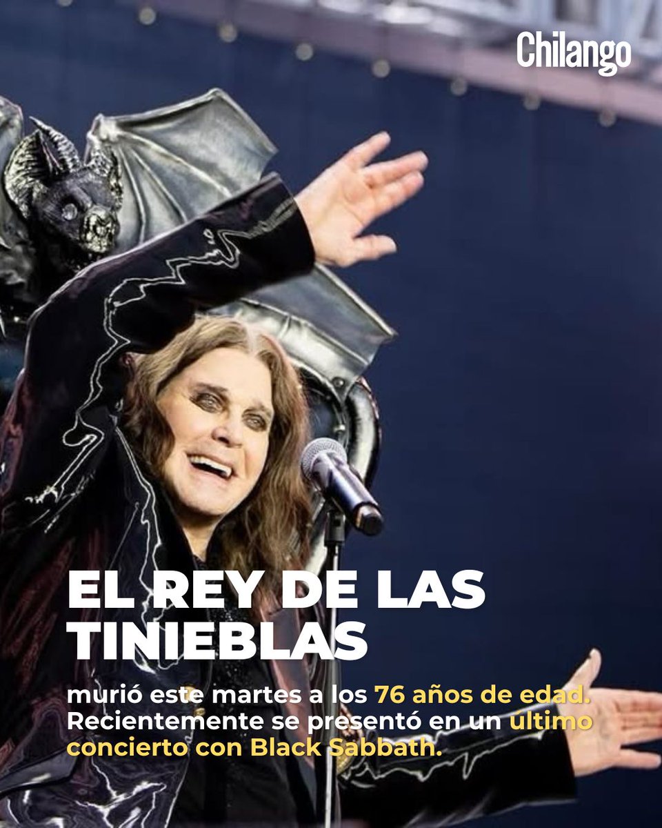 ChilangoCom's tweet photo. Ozzy Osbourne, el legendario líder de Black Sabbath, dejó su trono en el mundo del heavy metal este 22 de julio a los 76 años. Aquí la información: https://t.co/qbaTRB6df5 🕊️ https://t.co/9mKUNfuiCa