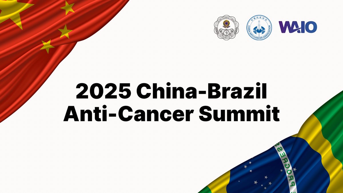 oncodaily's tweet photo. CACA Hosted the 2025 China-Brazil Anti-Cancer Summit with Global Partners

https://t.co/zjnuJXChH1

#OncoDaily #Oncology #Cancer #Health #Medicine #MedTwitter #MedEd #MedOnc #MedNews #CACA #WAIO #BNAM #China #Brazil @CancerWorldmag https://t.co/ugflQFLK3c