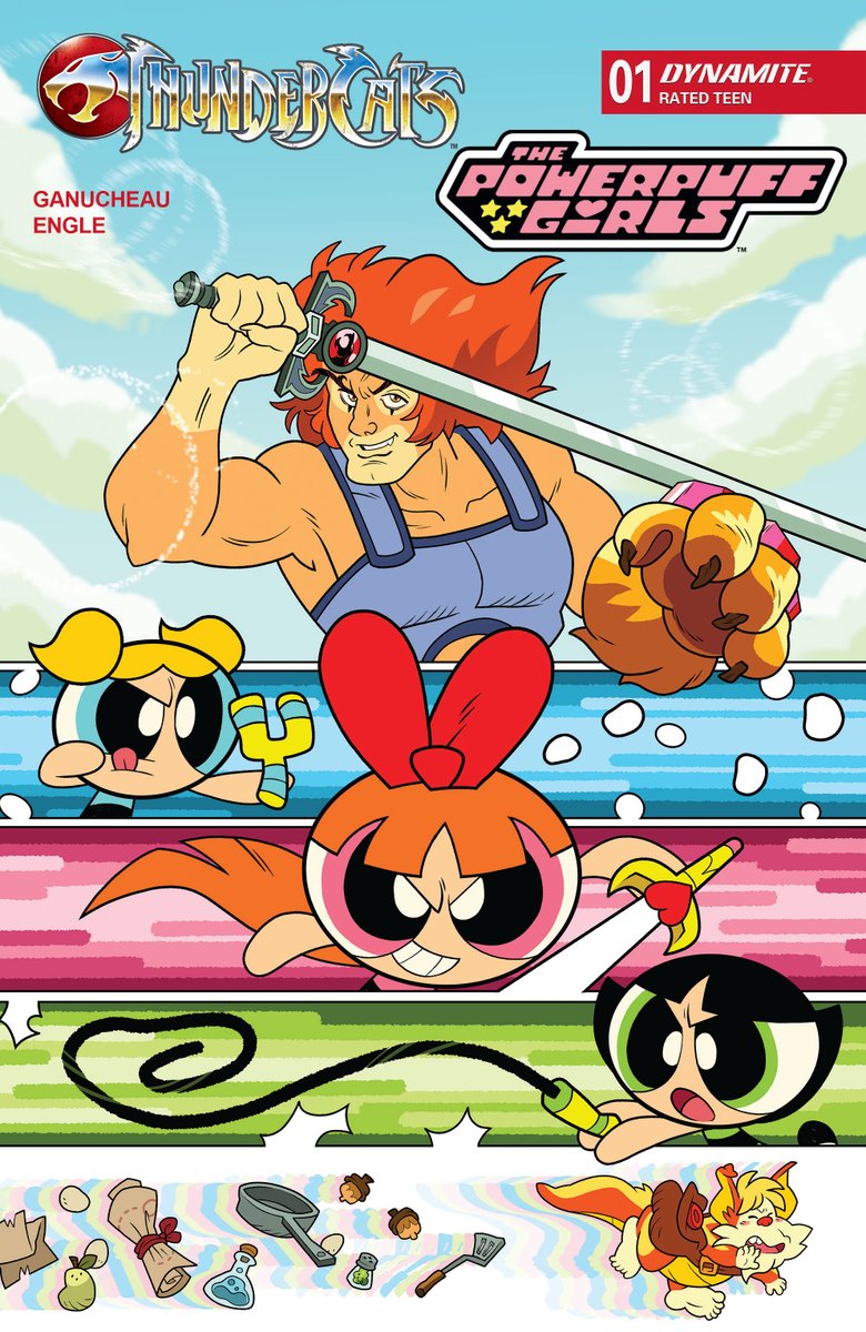 DynamiteComics's tweet photo. In stores this week, Thundercats/Powerpuff Girls #1 with covers by Paulina Ganuceau, Coleman Engle, Coran Kizer Stone, Saowee and Nicoletta Baldari.
#thundercats #powerpuffgirls #paulinaganucheau #colemanengle #corankizerstone #saowee #nicolettabaldari
https://t.co/bwuMStR6xh https://t.co/jGWej3jdHY