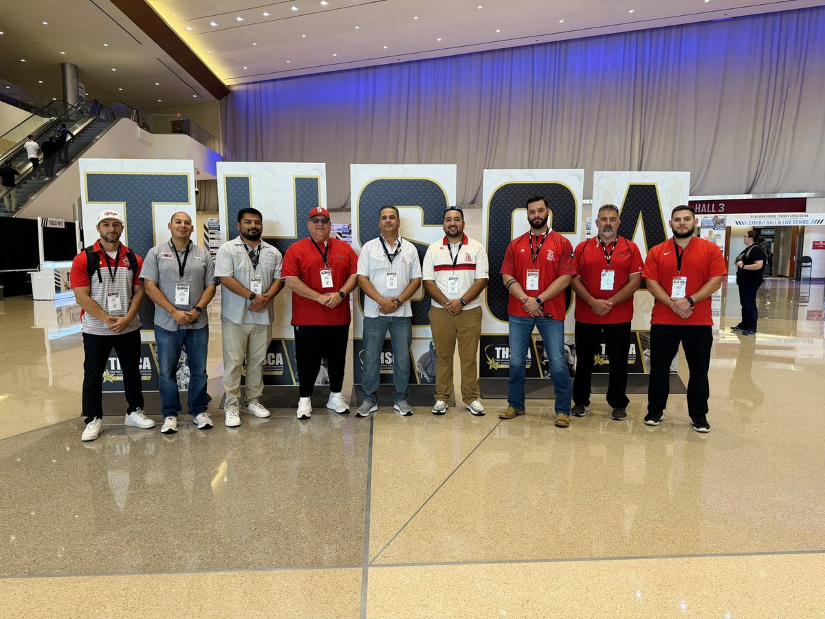 Building better athletes starts with building better coaches. Our Sharyland football staff was excited to be at <a href="/THSCAcoaches/">THSCA</a> coaching school! #THSCA