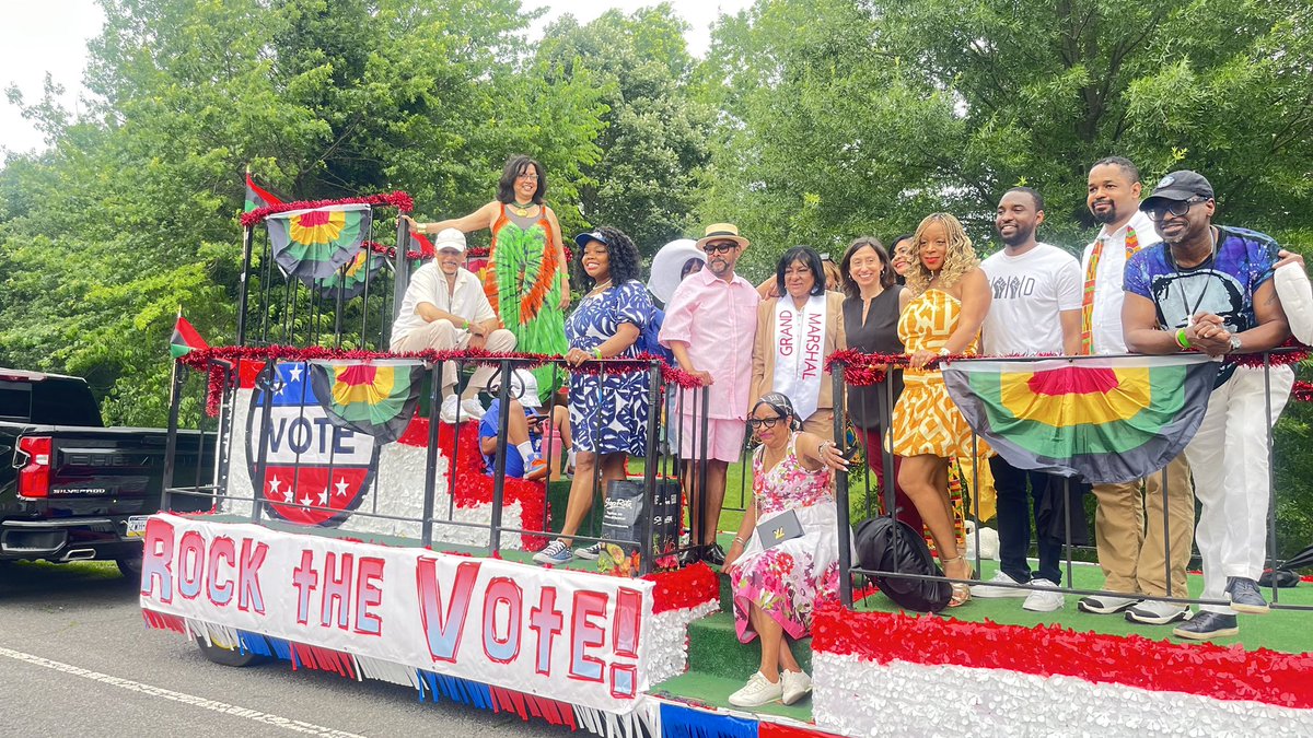 cmninaahmad's tweet image. I had the pleasure of standing on the Rock the Vote float at the 2025 Philadelphia Juneteenth Parade and Festival - a powerful celebration of Black history, culture, and resilience. #juneteenth2025 #cmahmad