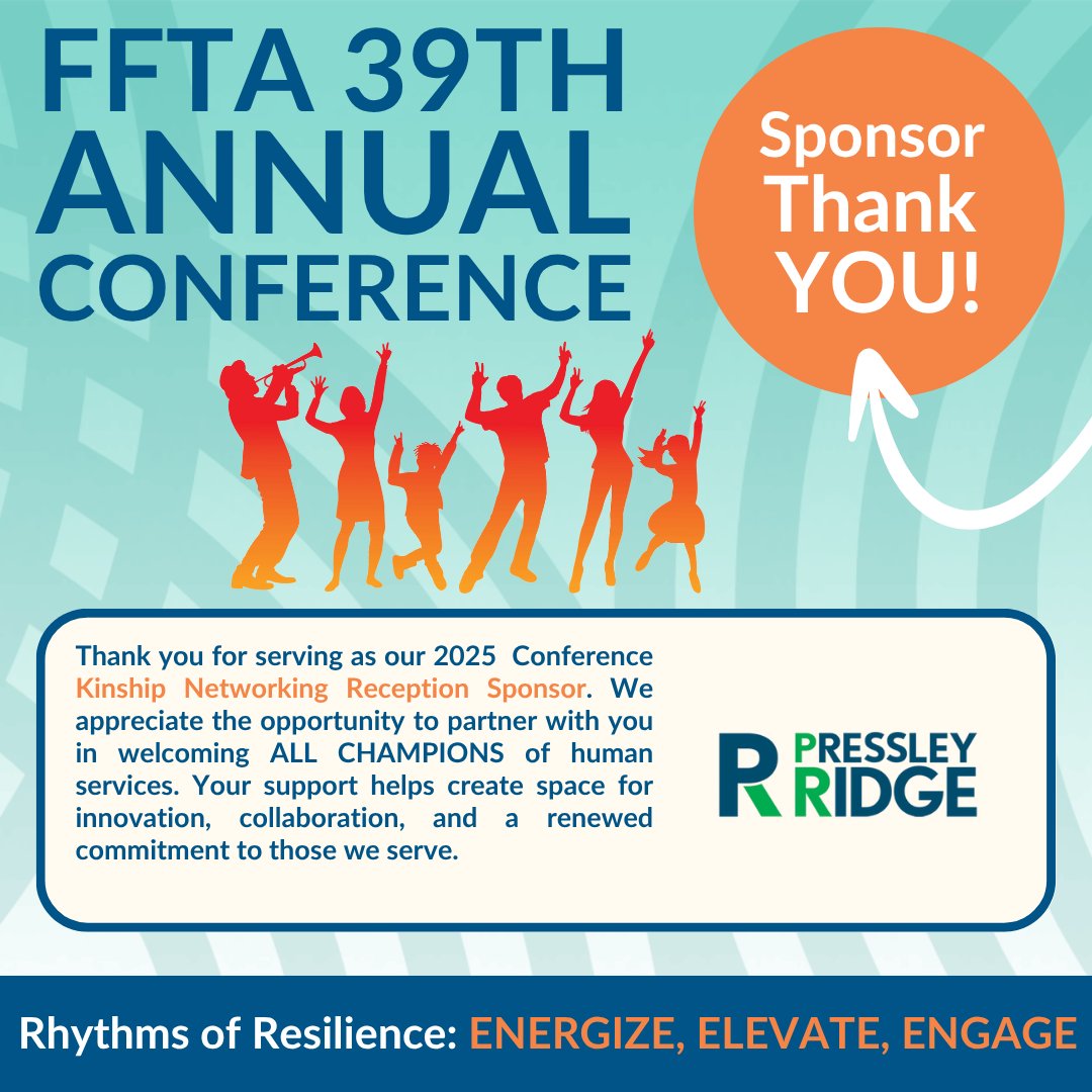 When children cannot safely live with their parents, they should have every opportunity to live safely with relatives or those whom they have a family-like relationship. We want to highlight this year's KINSHIP NETWORKING RECEPTION Conference Sponsor, Pressley Ridge!