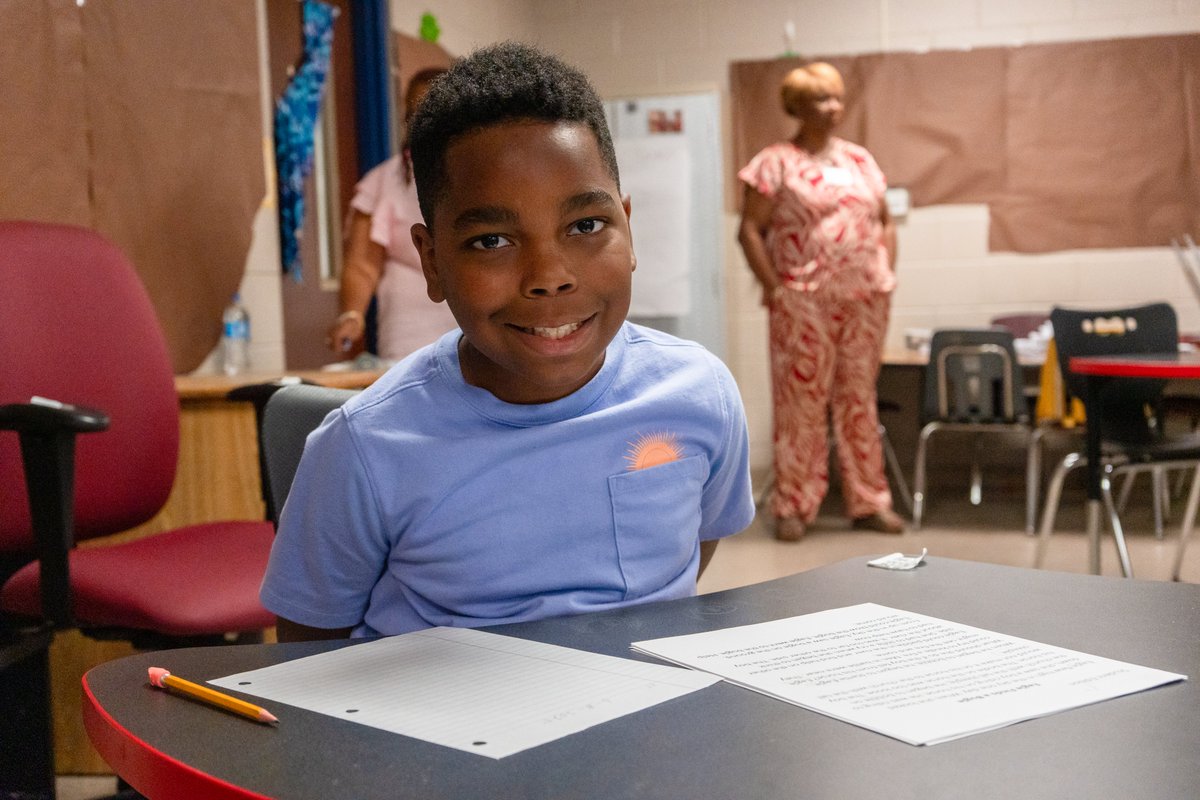 TNedu's tweet image. Department staff recently visited East Elementary's summer learning camp in Humboldt City Schools. We love seeing the strong ELA, writing & math instruction in classrooms this summer!📚✏️