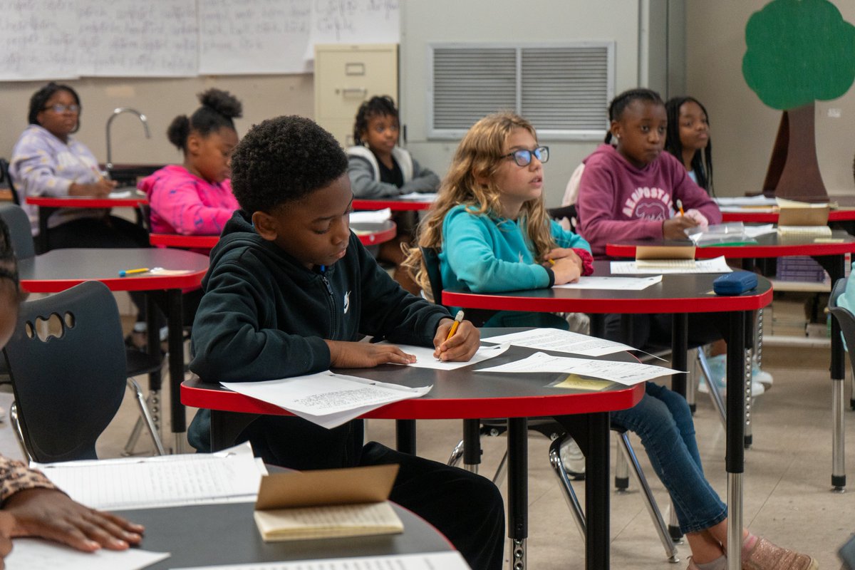 TNedu's tweet image. Department staff recently visited East Elementary's summer learning camp in Humboldt City Schools. We love seeing the strong ELA, writing & math instruction in classrooms this summer!📚✏️
