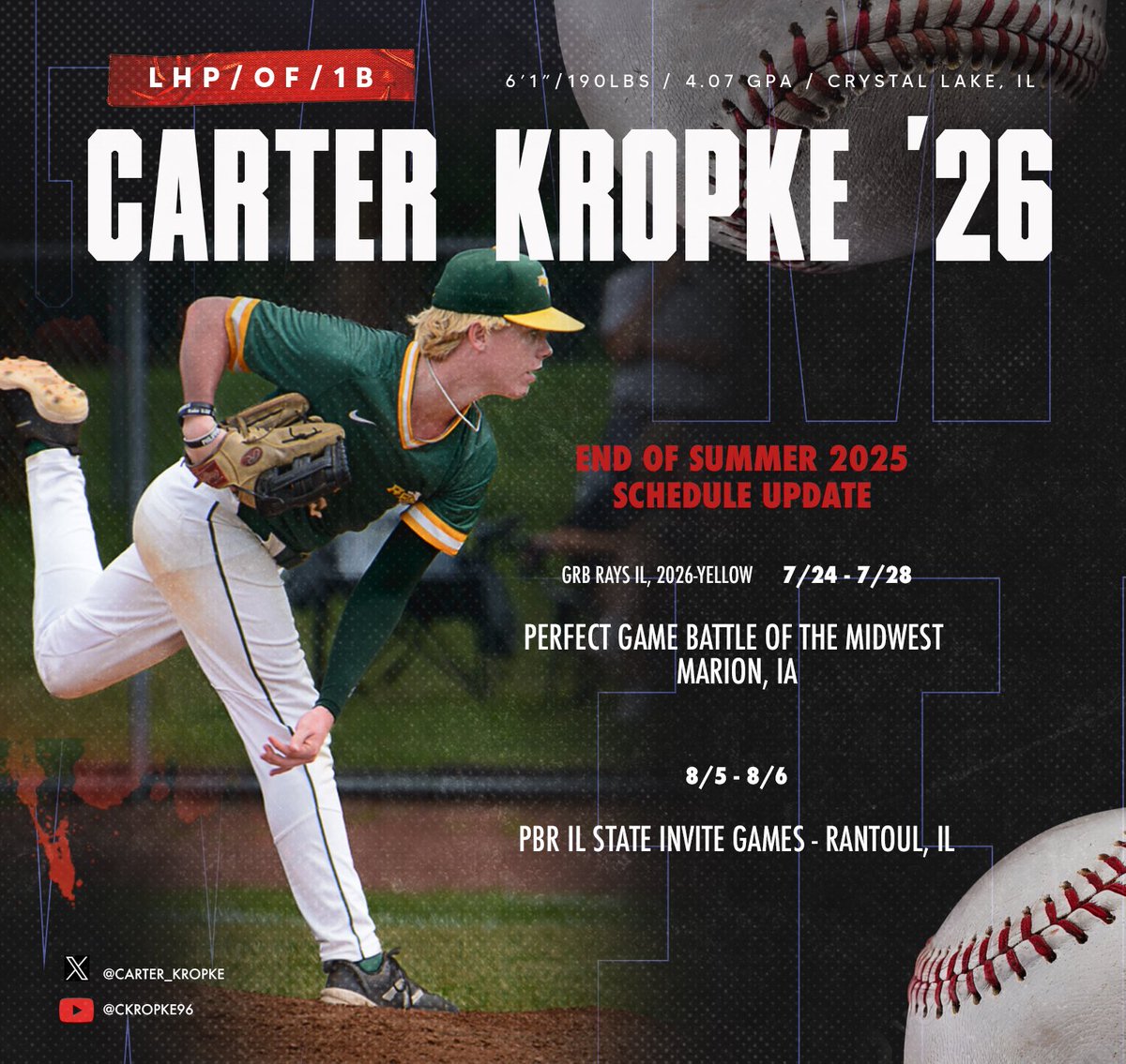 Carter Kropke-2026 (LHP/OF/1B) tweet media