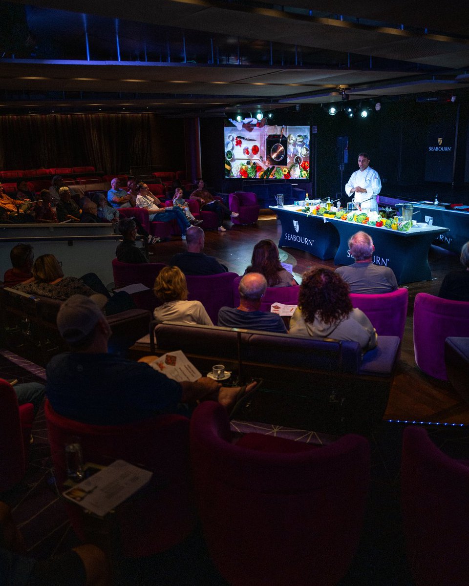 SeabournCruise's tweet image. Wondering how you can get a taste of Seabourn at home?
Learn from the chefs behind the dishes you love. Attend engaging cooking demonstrations hosted by Seabourn chefs to learn interesting morsels of culinary savvy.