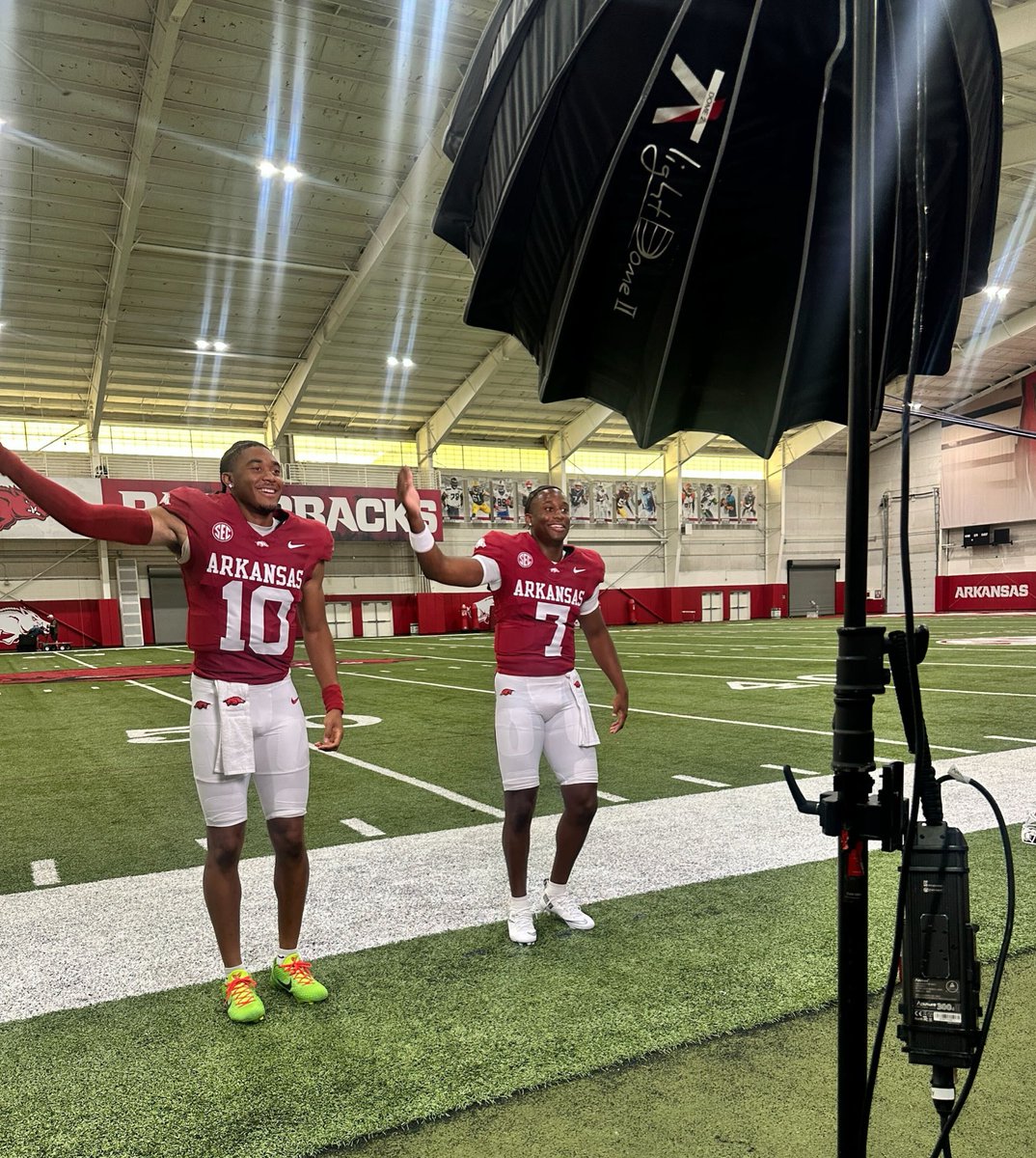 HogsPlus's tweet image. Having some fun with the QBs 🕺