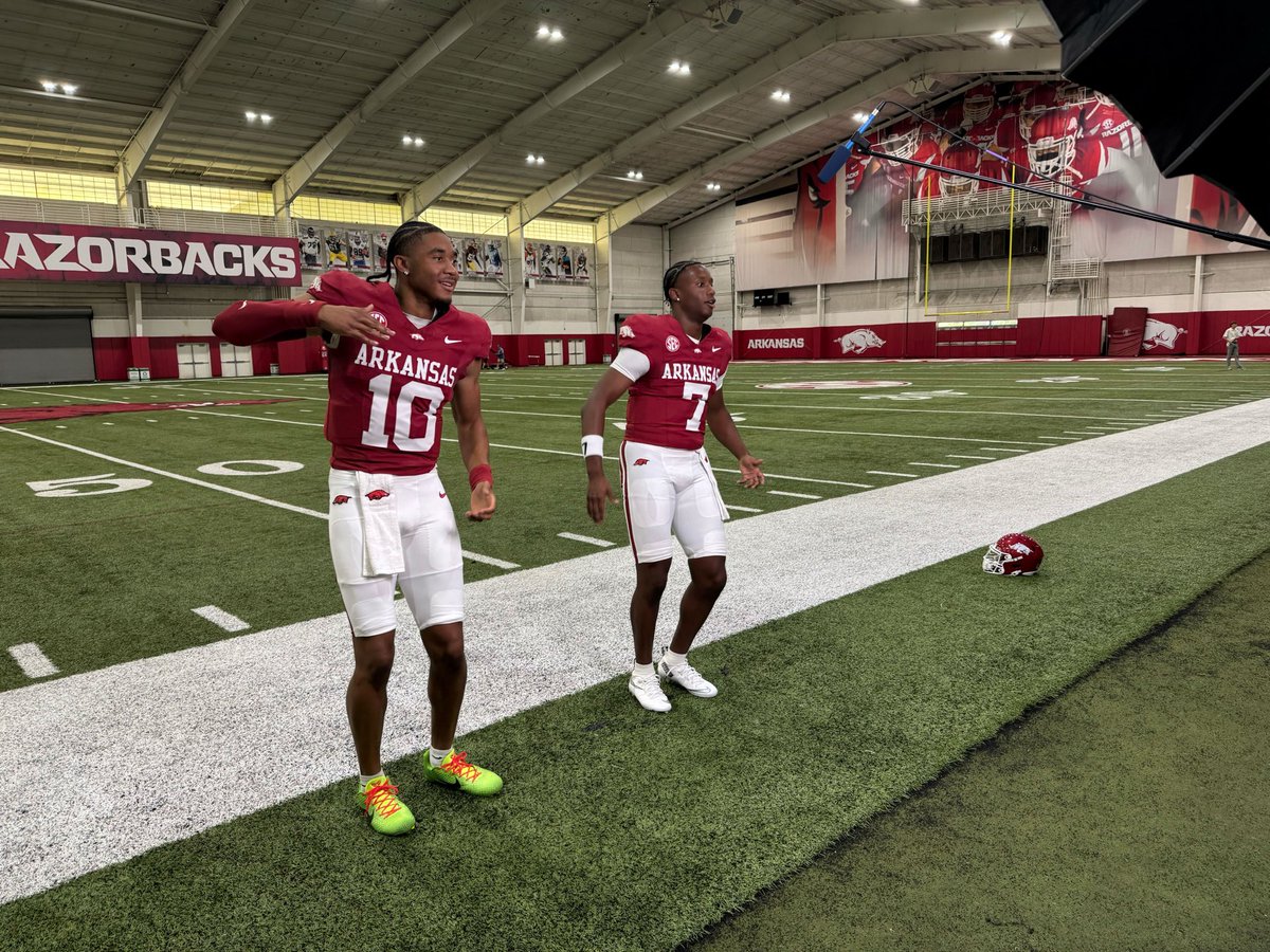 HogsPlus's tweet image. Having some fun with the QBs 🕺