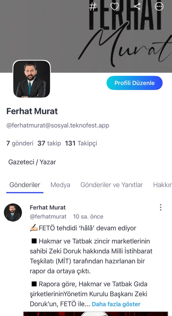Ferhat Murat (@ferhatmurat) on Twitter photo Arkadaşlar çok mesaj geldi. Buradan yazayım. <a href="/Fullyaozturk/">Fulya Öztürk</a> ile CNN Türk yayınında bahsettiğimiz yerli ve milli sanal medya uygulamasının adı: “NEXT SOSYAL”.
Apple Store ve Android marketlerden indirebilirsiniz…
Benim hesabımı ve Fulya’nın hesabını da takip etmeyi unutmayın😊 Arkadaşlar çok mesaj geldi. Buradan yazayım. <a href="/Fullyaozturk/">Fulya Öztürk</a> ile CNN Türk yayınında bahsettiğimiz yerli ve milli sanal medya uygulamasının adı: “NEXT SOSYAL”.
Apple Store ve Android marketlerden indirebilirsiniz…
Benim hesabımı ve Fulya’nın hesabını da takip etmeyi unutmayın😊