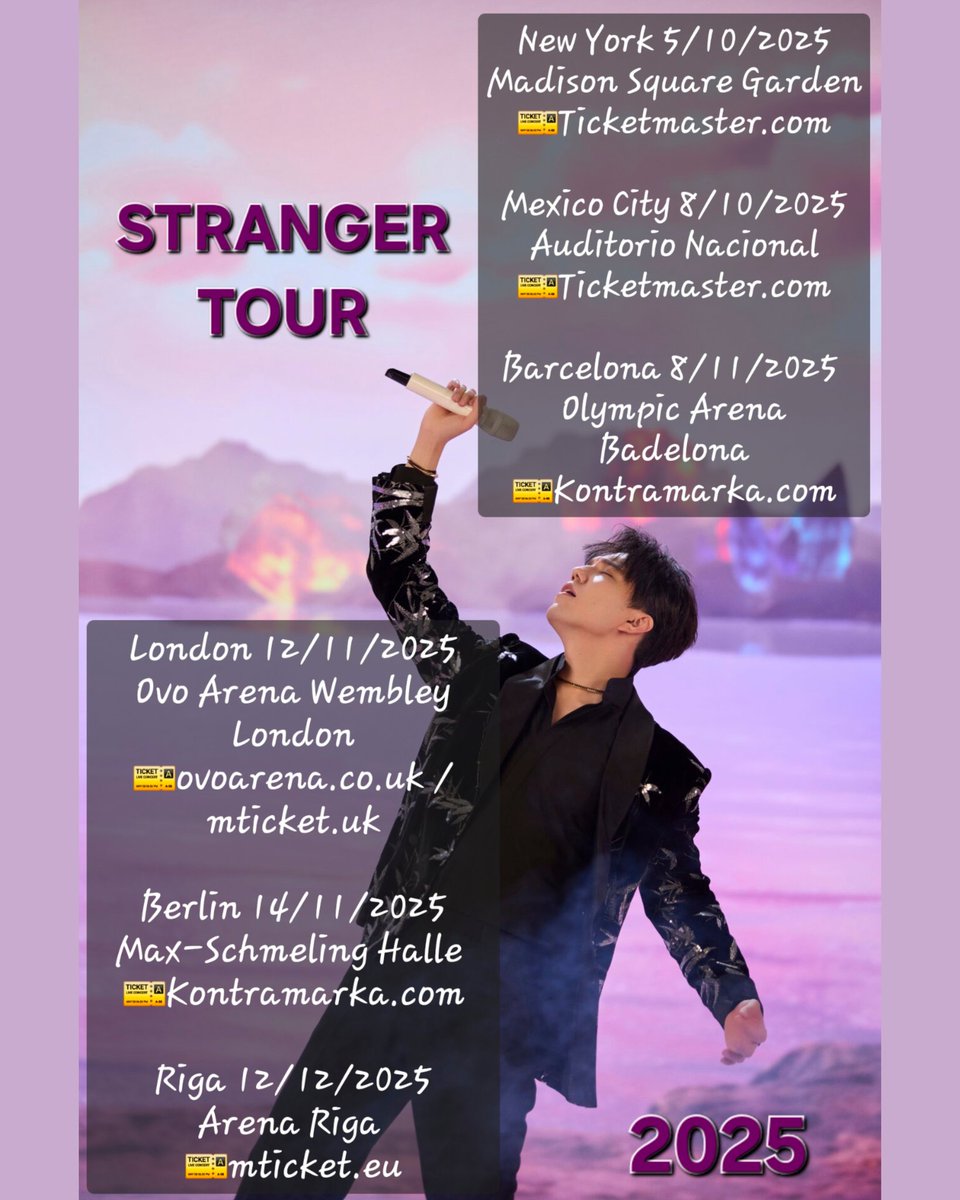 BelgianDears's tweet photo. 🔥Our STRANGER TOUR overview needs an update!
Mexico City October 8, 2025 has been added.
Link for tickets:
https://t.co/E53izlbYCB
Pic cr. https://t.co/ITMbWbujJl
#dimashstrangertour #DimashQudaibergen #dimashinmexico https://t.co/46v7iuM7mK