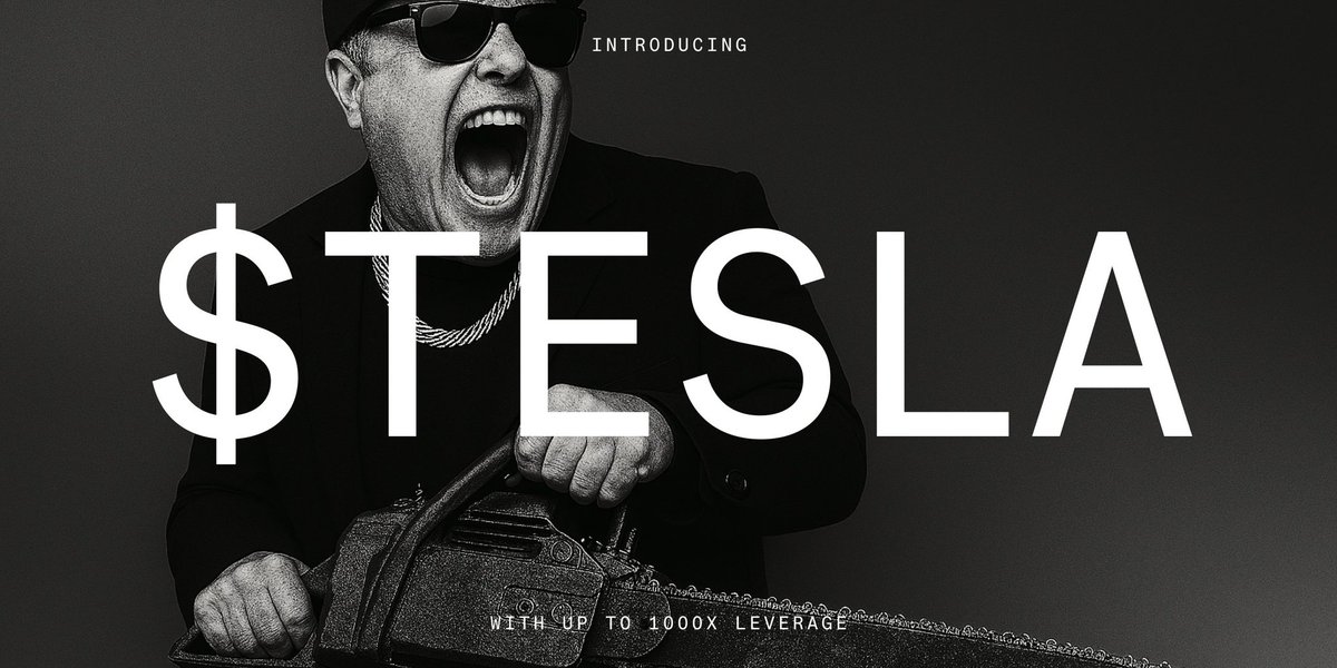 Nuevo listado Degen: $TSLA <a href="/Tesla/">Tesla</a> 

Tradealo aqui con hasta 1000x : degen.aevo.xyz/trading/tsla